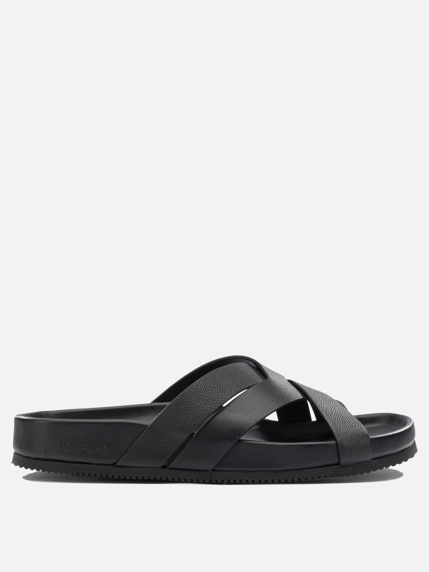 Slides 100% leather - 100% rubber  Nero - Tom Ford Uomo | PDP | VIETTI Online Store | Zoom-Modal
