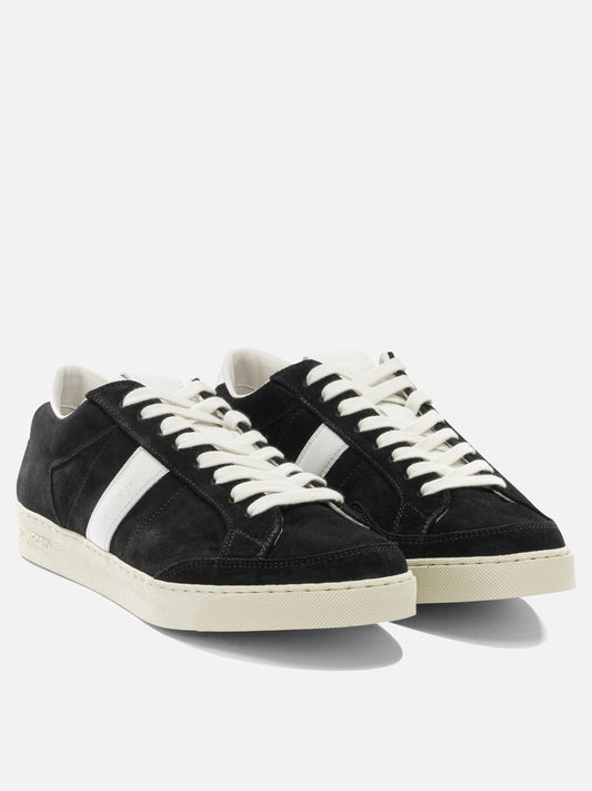 Sneaker basse 100% suede - 100% rubber  Nero - Tom Ford Uomo | PDP | VIETTI Online Store | 2
