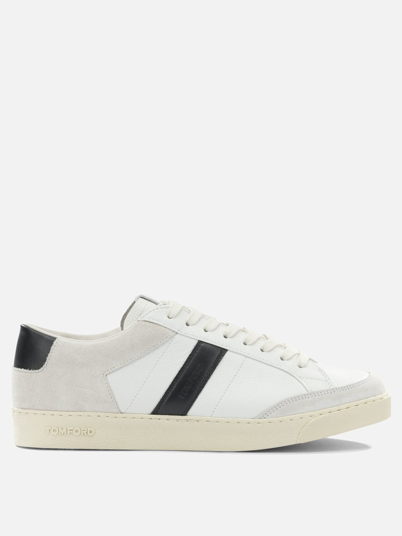Sneaker basse 100% leather - 100% rubber  Bianco - Tom Ford Uomo | PDP | VIETTI Online Store | Zoom-Modal

