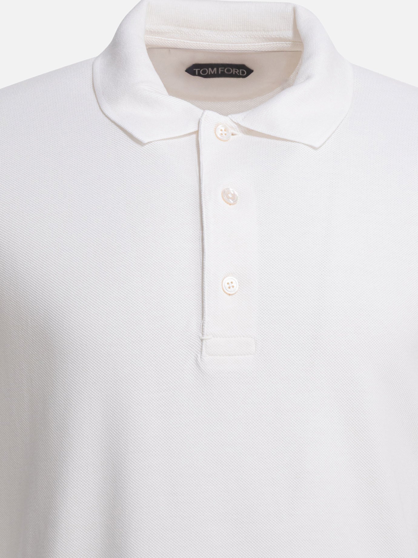 Polo con bottoni Solid colour  Bianco - Tom Ford Uomo | PDP | VIETTI Online Store | thumbnail_3
