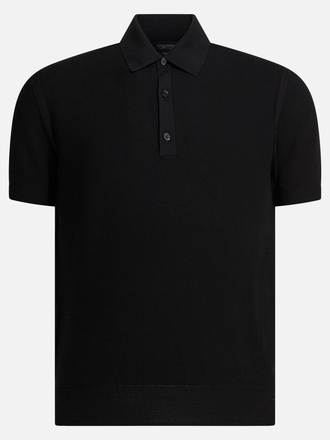 Polo con bottoni Solid colour  Nero - Tom Ford Uomo | PDP | VIETTI Online Store | Zoom-Modal
