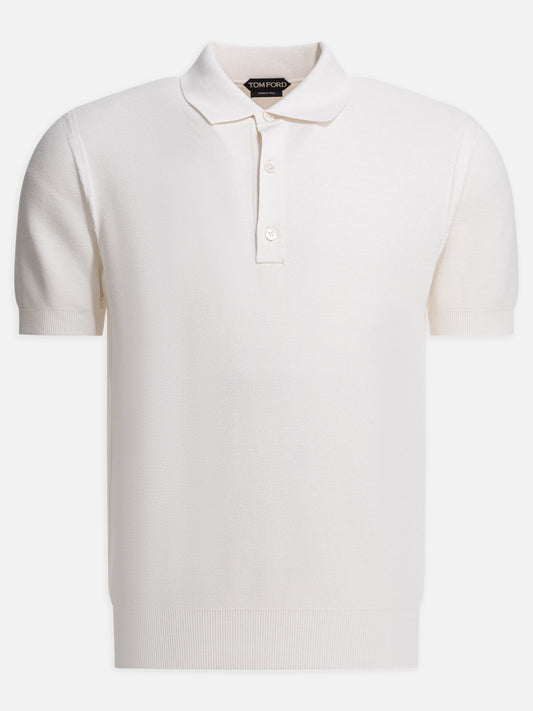 Polo con bottoni Solid colour  Bianco - Tom Ford Uomo | VIETTI Online Store 
