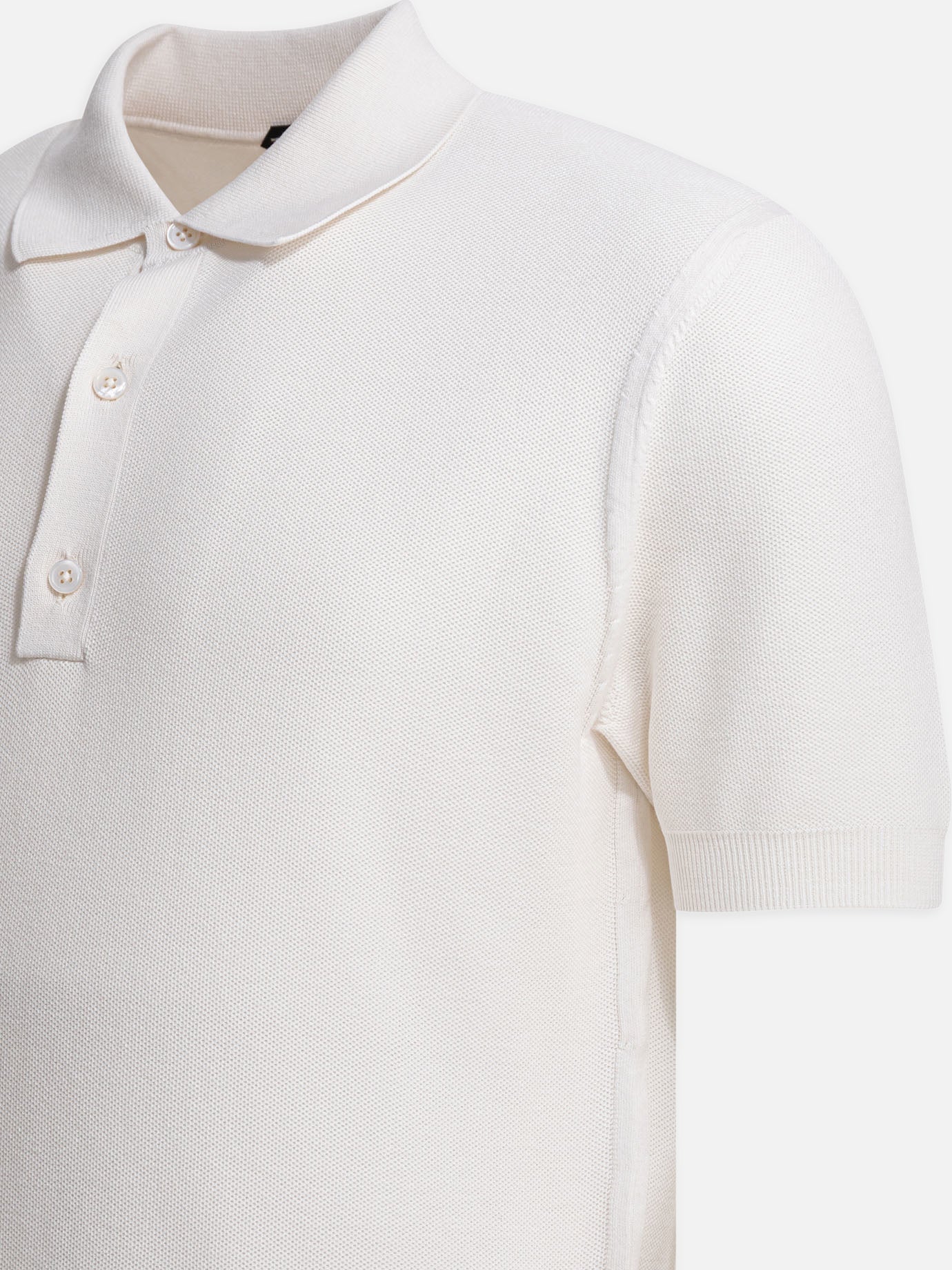 Polo con bottoni Solid colour  Bianco - Tom Ford Uomo | PDP | VIETTI Online Store | Zoom-Modal_4
