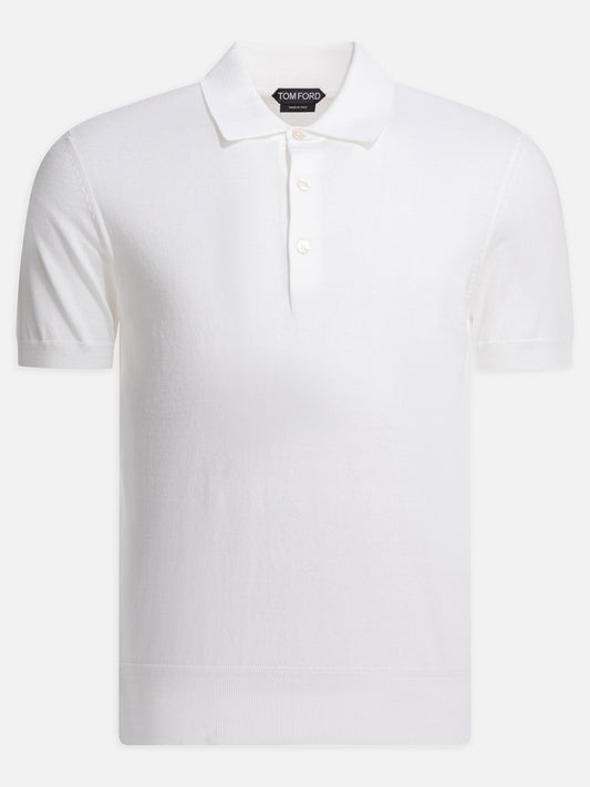 Polo con bottoni Solid colour  Bianco - Tom Ford Uomo | VIETTI Online Store 
