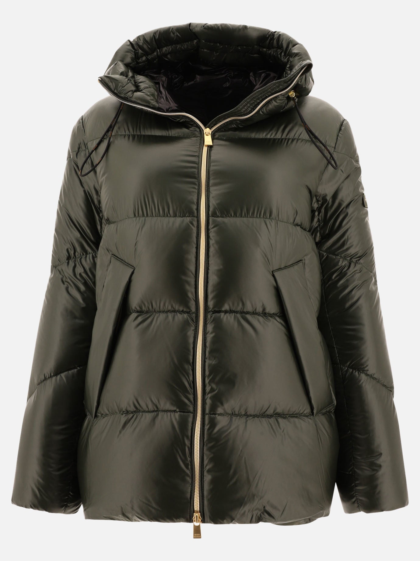 Down jacket with contrasting interior