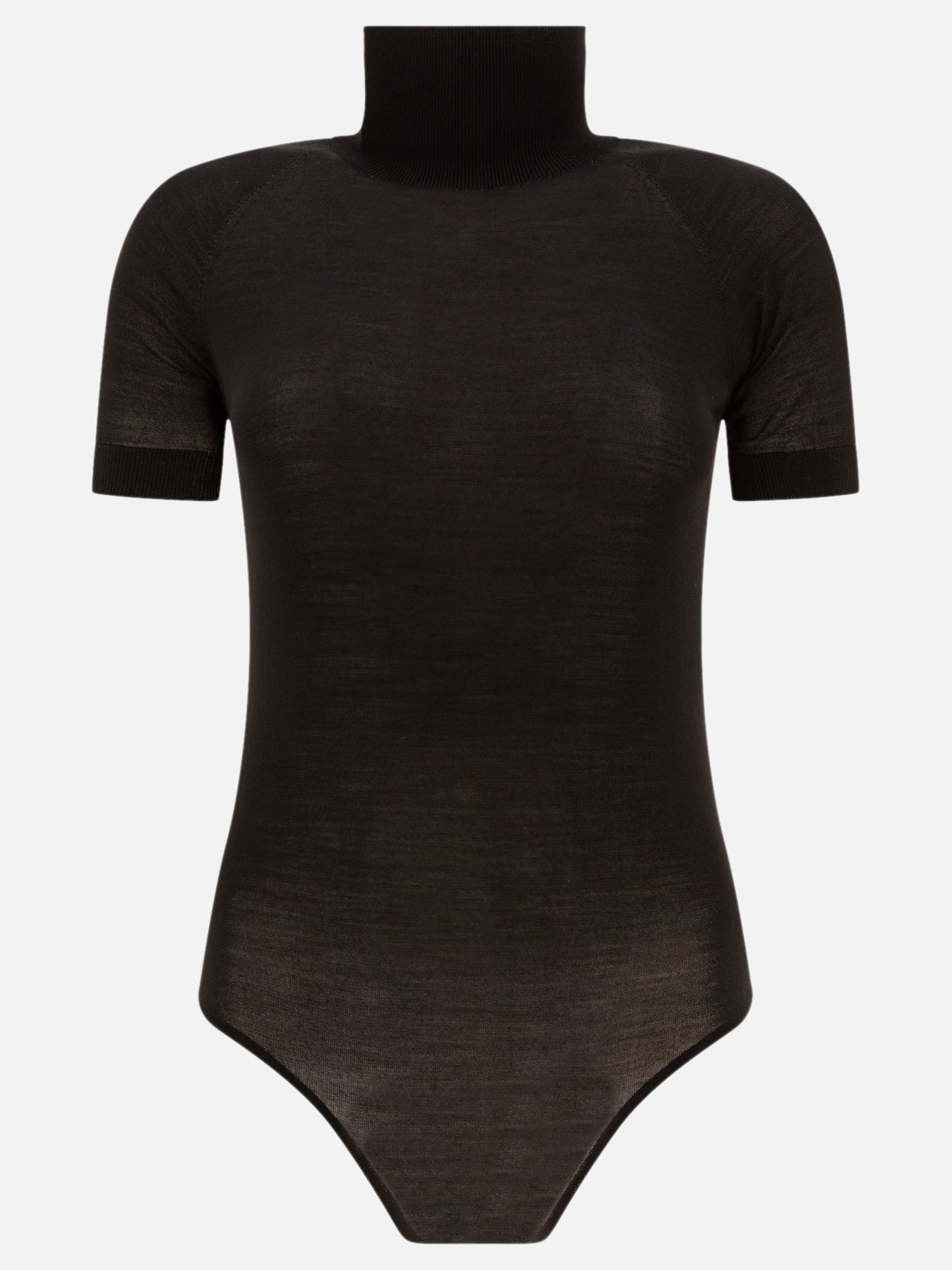 Alaïa See-through wool bodysuit Black