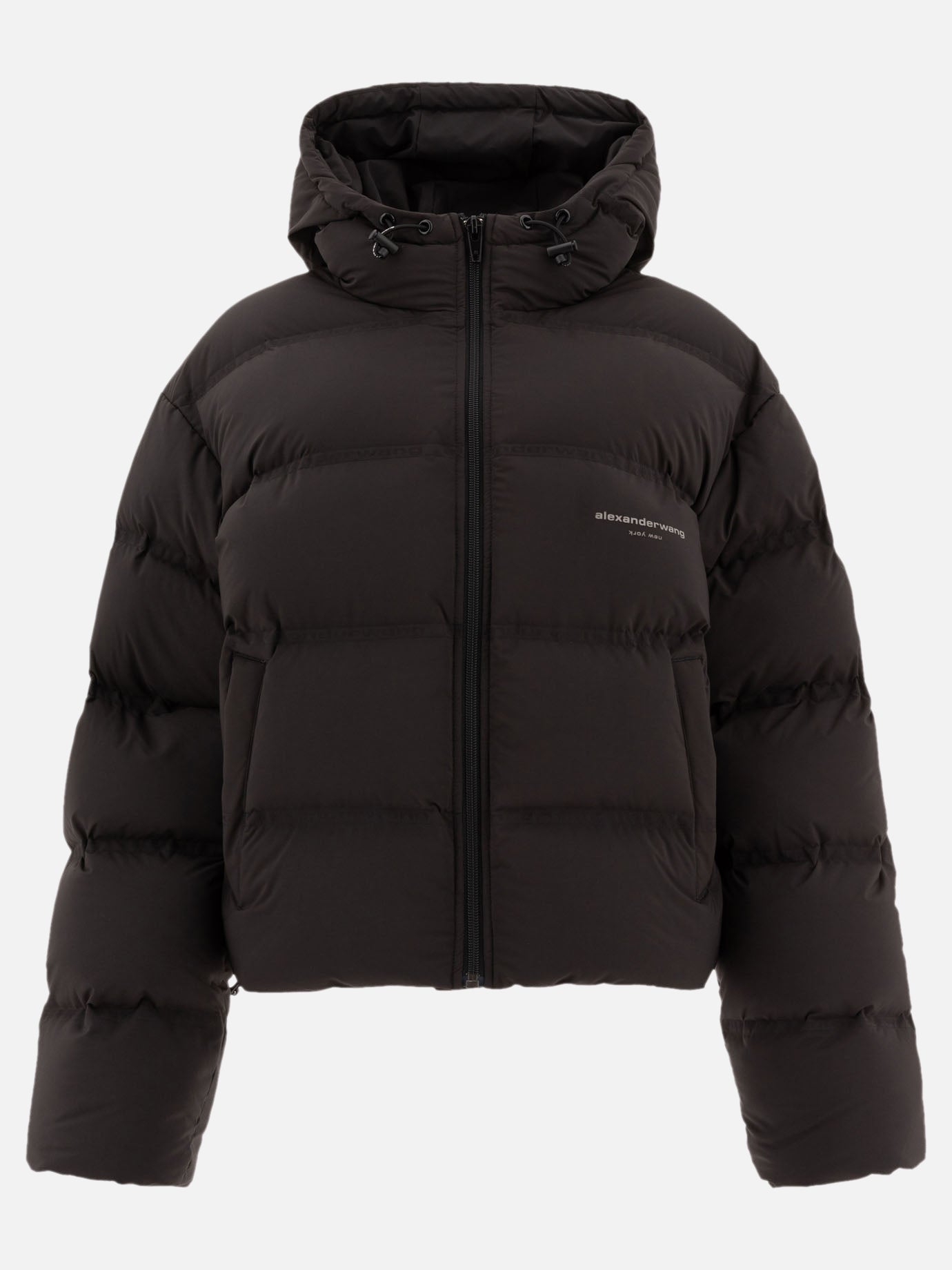 Alexander Wang Down jacket with logo Black