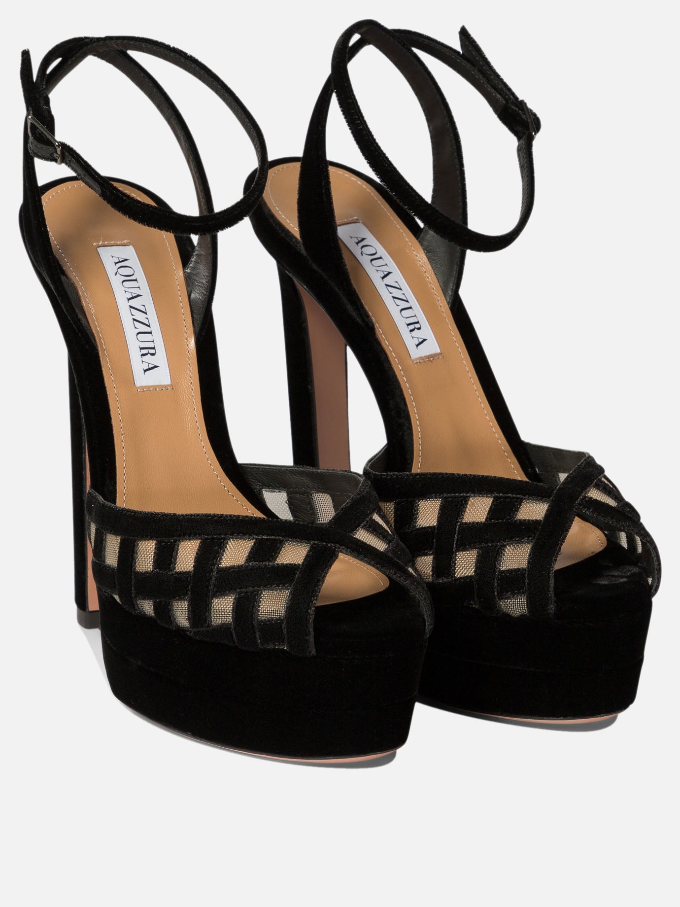 Aquazzura "Romance Plateau 130" sandals Black