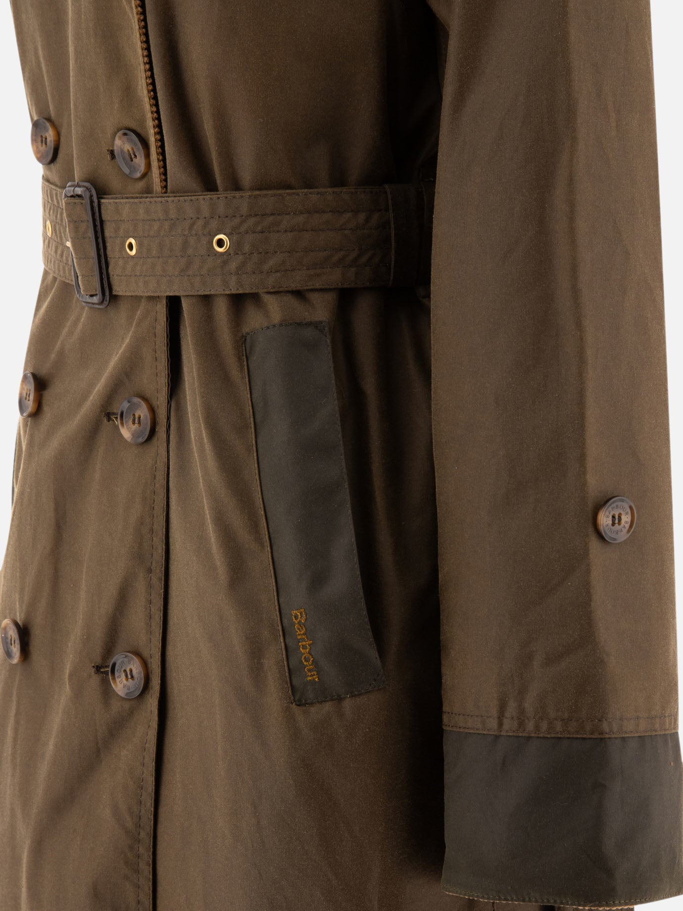 Barbour "Brackley" trench coat Green