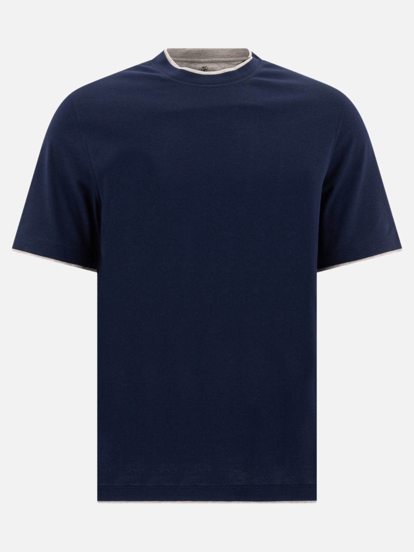 Brunello Cucinelli "Faux Layering" t-shirt Blue