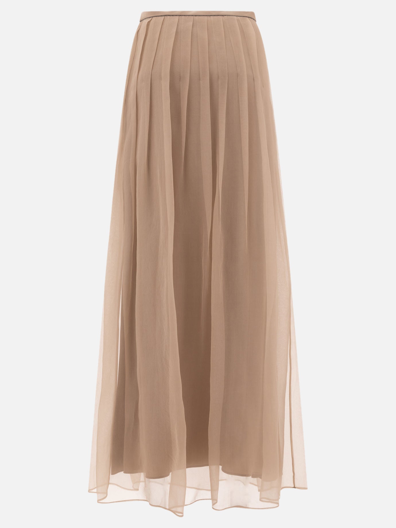 Brunello Cucinelli "Maxi Pleated" skirt Beige