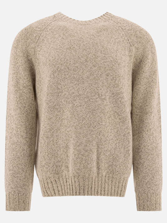 Brunello Cucinelli Mouliné sweater with raglan sleeves Green