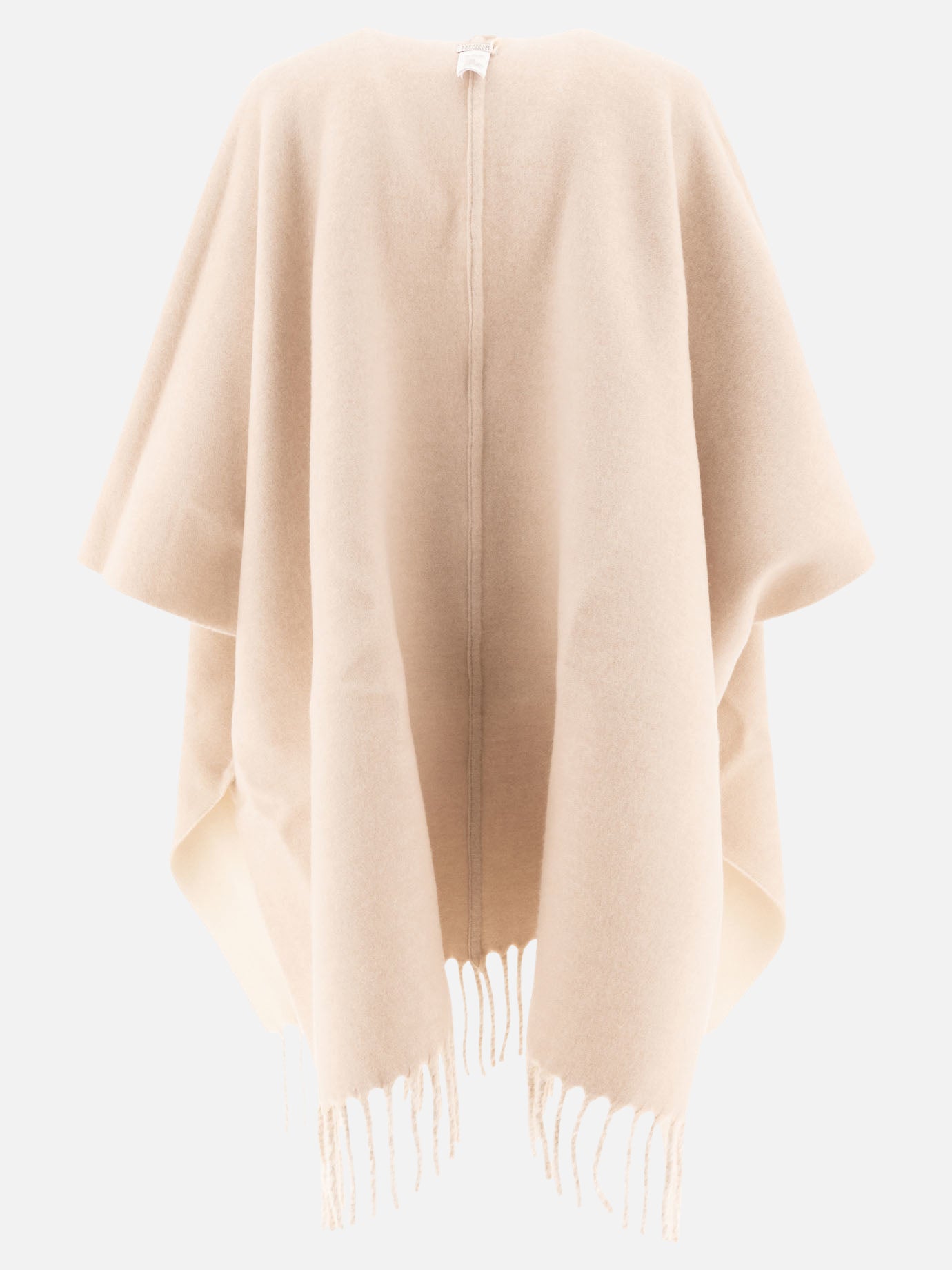 Brunello Cucinelli Wool and cashmere double knit poncho Beige