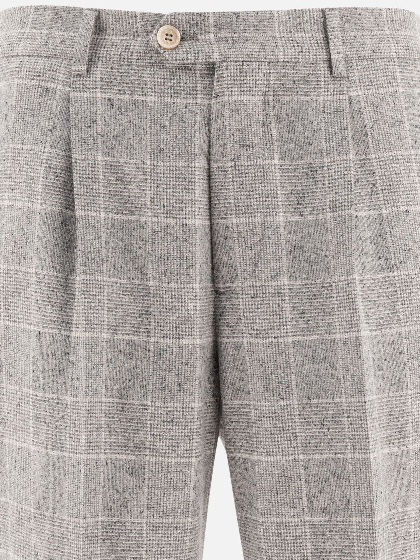 Brunello Cucinelli Prince of Wales tailored trousers Grey