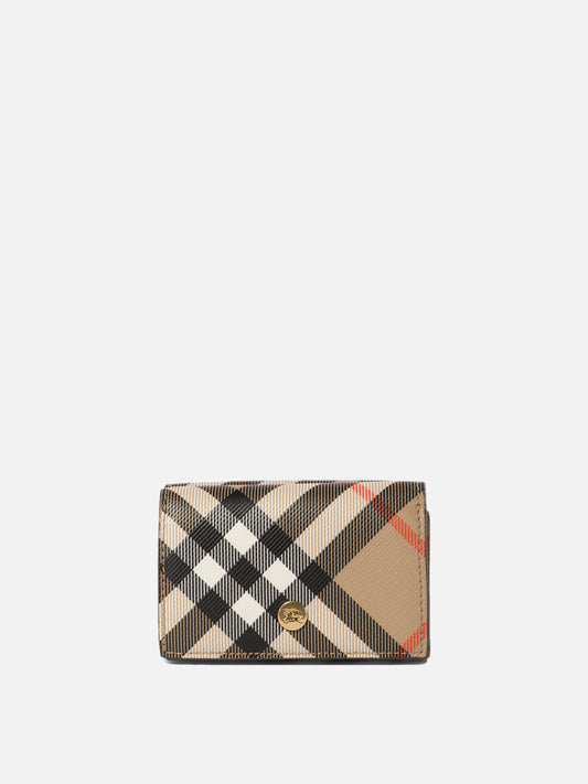 Burberry "Check" compact wallet Beige