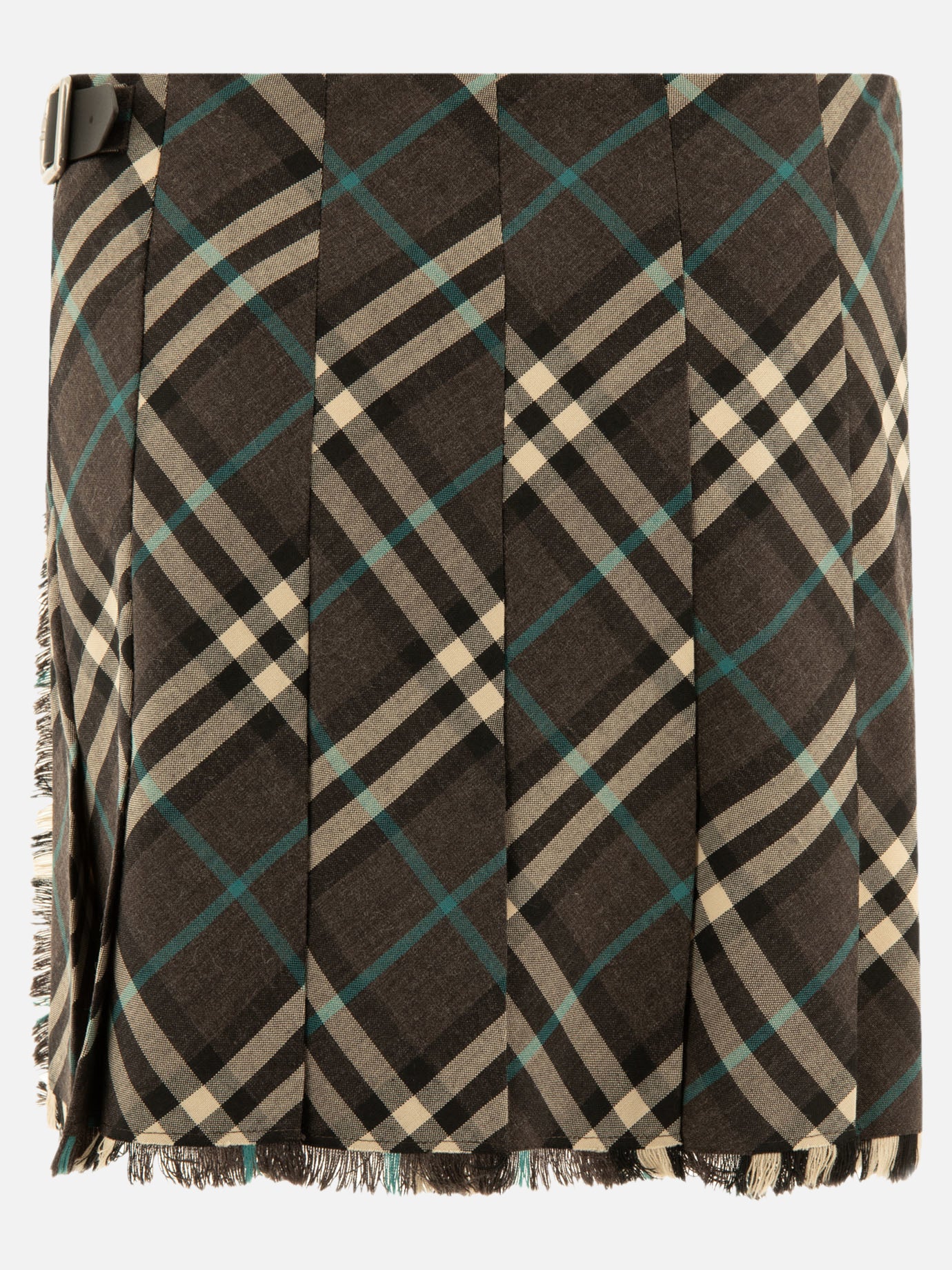 Burberry Check wool blend mini kilt Grey