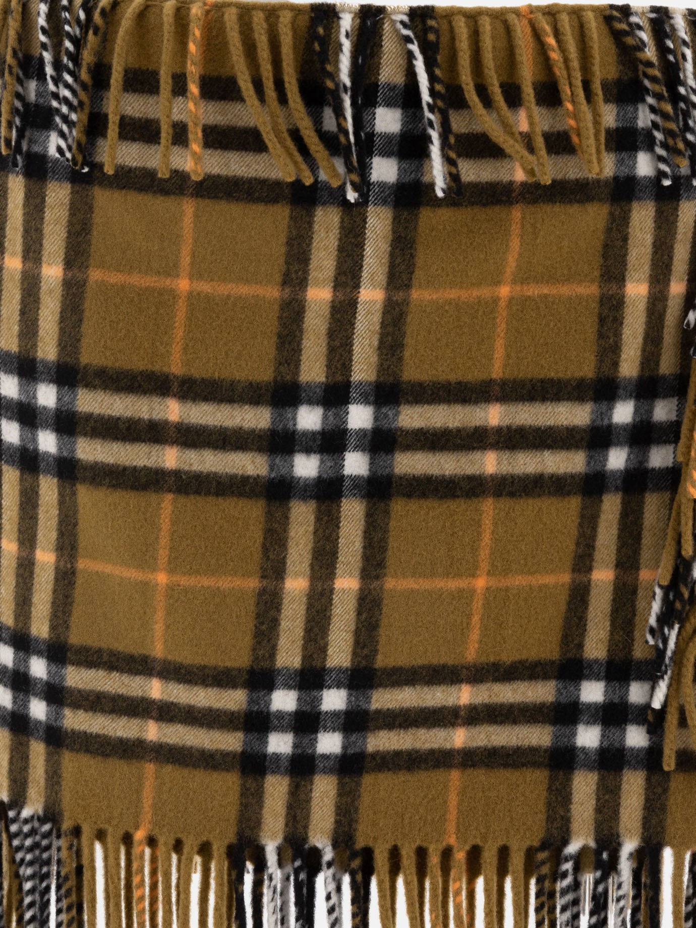 Burberry Check wool cashmere scarf skirt Green