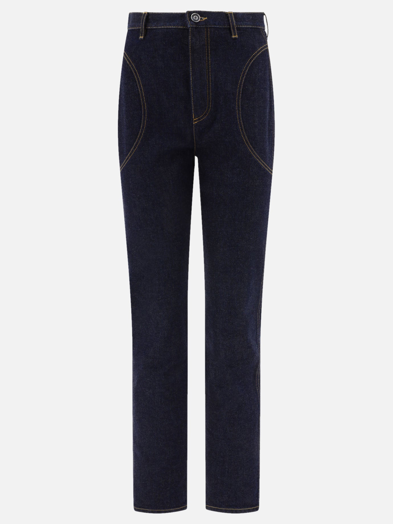 Straight-leg jeans Solid colour  Blue - Alaïa Women | PDP | VIETTI Online Store | Zoom-Modal

