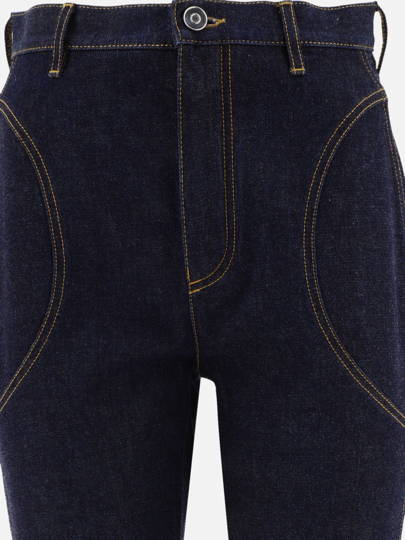 Straight-leg jeans Solid colour  Blue - Alaïa Women | PDP | VIETTI Online Store | thumbnail_3