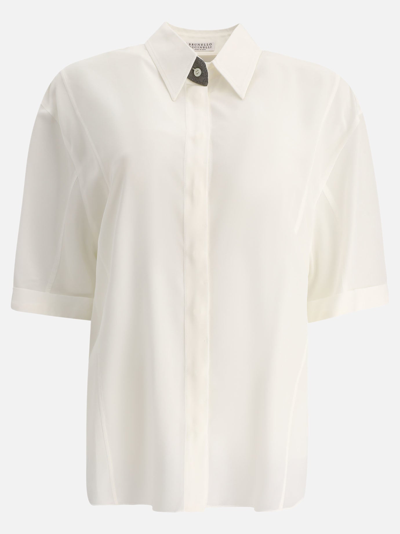 Camicie casual Solid colour  Bianco - Brunello Cucinelli Donna | PDP | VIETTI Online Store | thumbnail