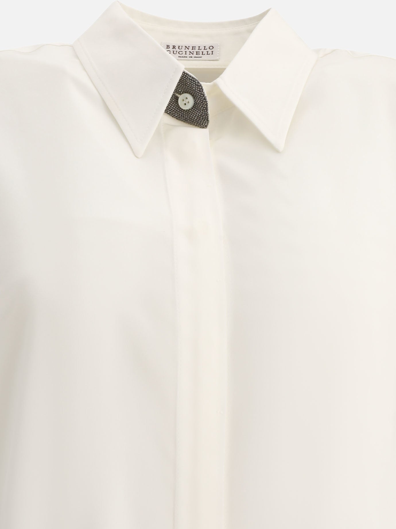 Camicie casual Solid colour  Bianco - Brunello Cucinelli Donna | PDP | VIETTI Online Store | Zoom-Modal_3
