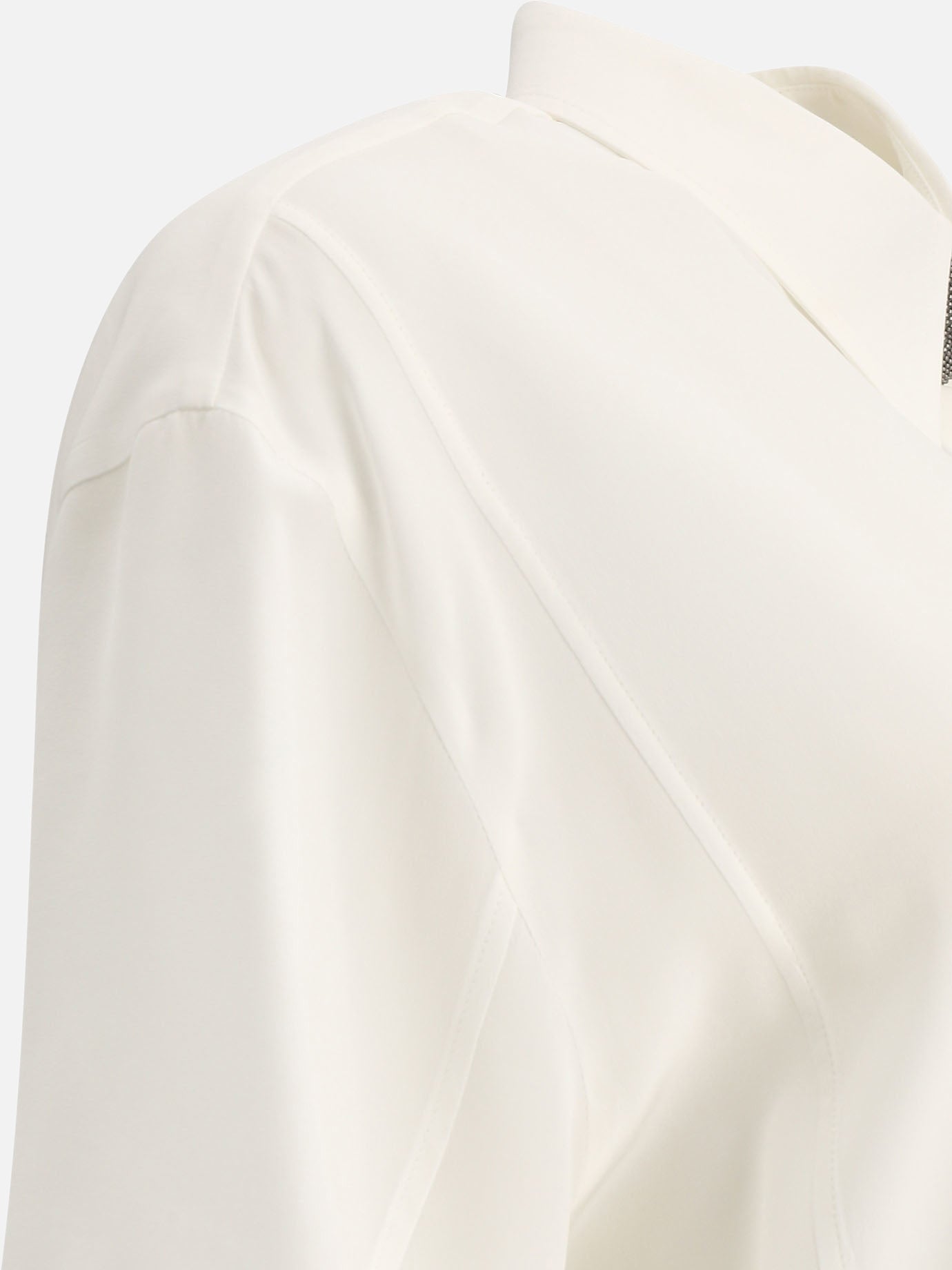 Camicie casual Solid colour  Bianco - Brunello Cucinelli Donna | PDP | VIETTI Online Store | Zoom-Modal_4
