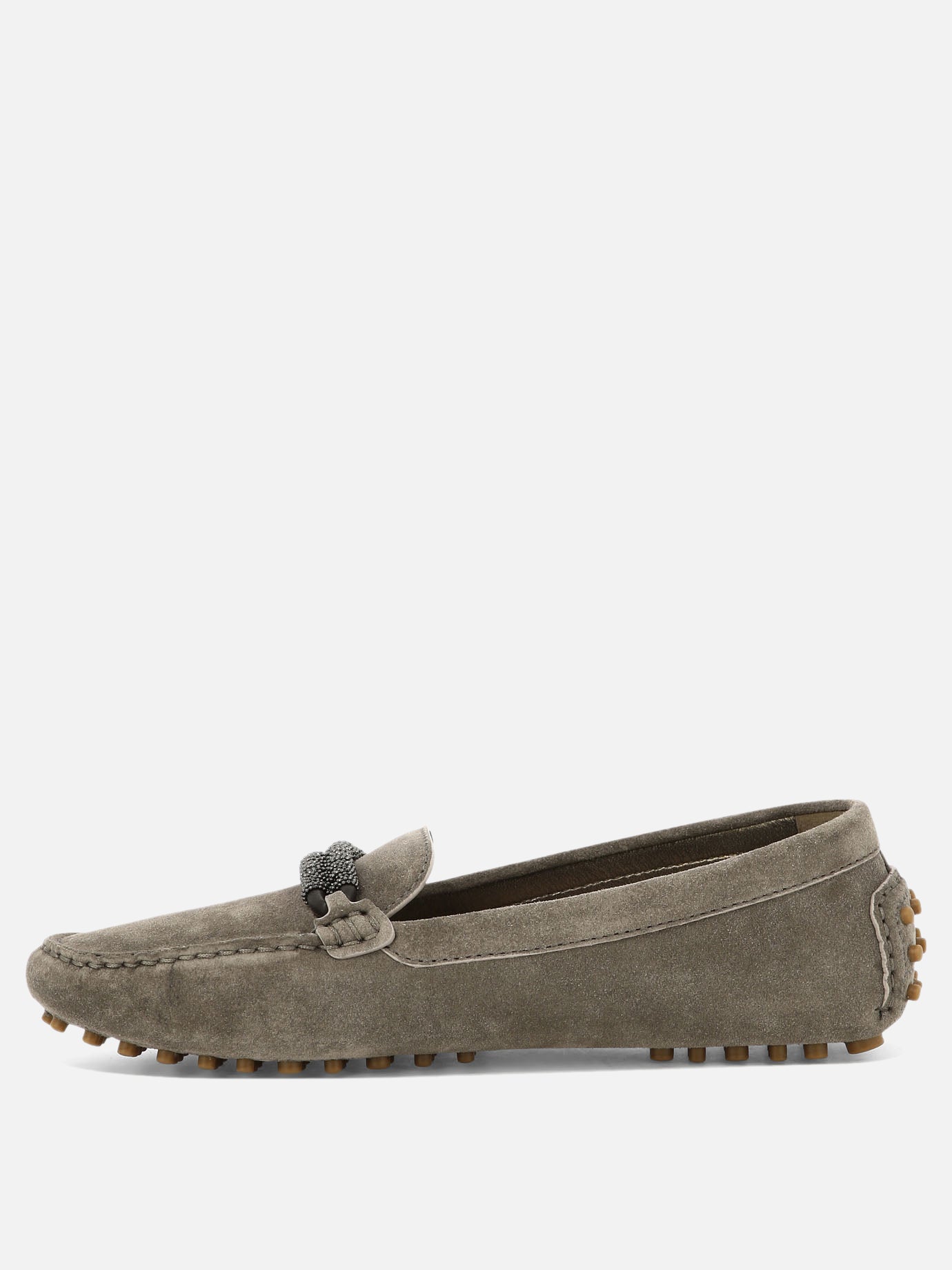 Loafers 100% suede - 100% rubber  Brown - Brunello Cucinelli Women | PDP | VIETTI Online Store | thumbnail_3