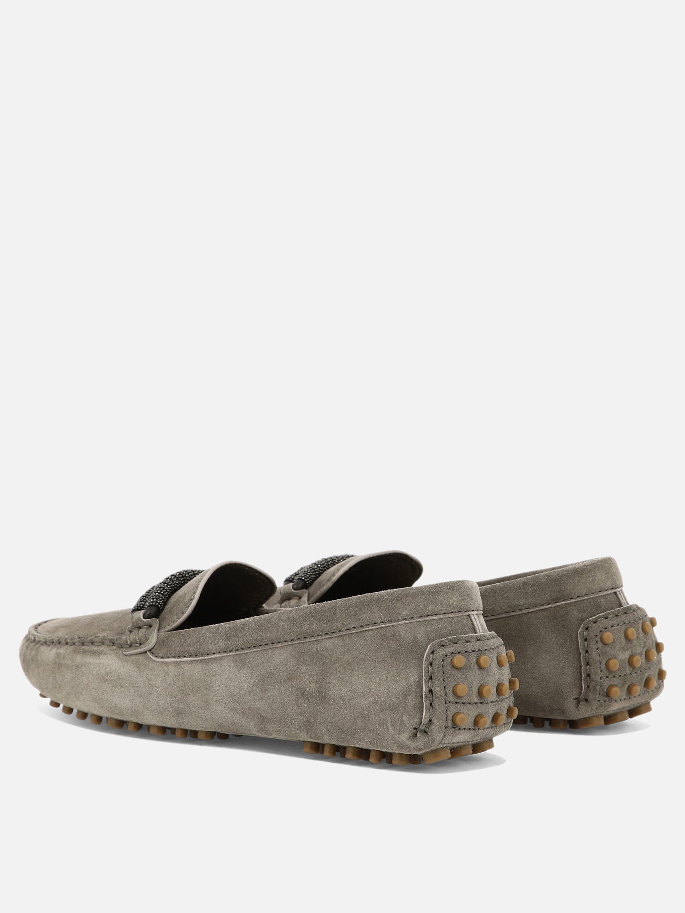 Loafers 100% suede - 100% rubber  Brown - Brunello Cucinelli Women | PDP | VIETTI Online Store | thumbnail_4