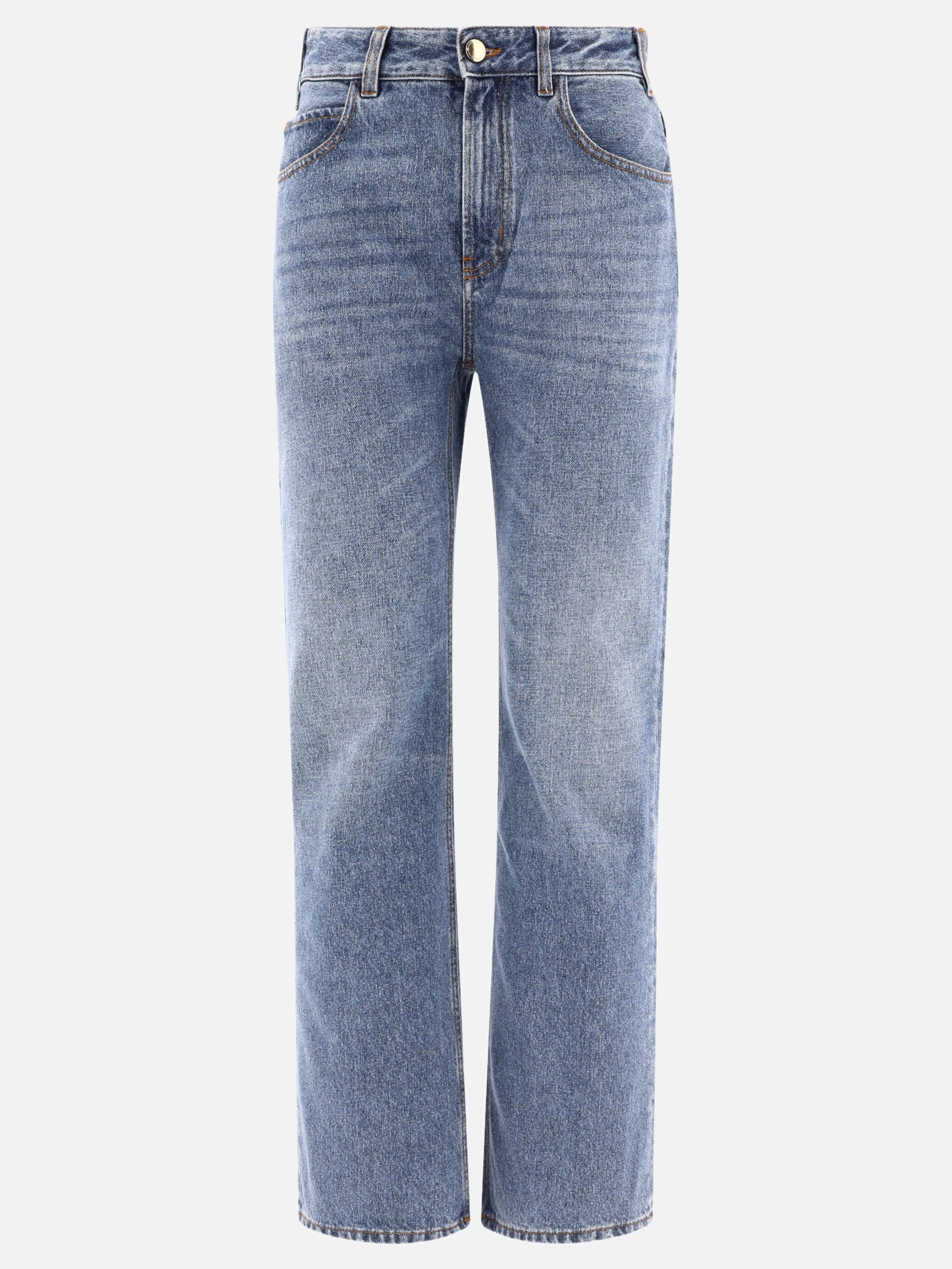 Jeans a gamba dritta Solid colour  Azzurro - Chloé Donna | PDP | VIETTI Online Store | Zoom-Modal
