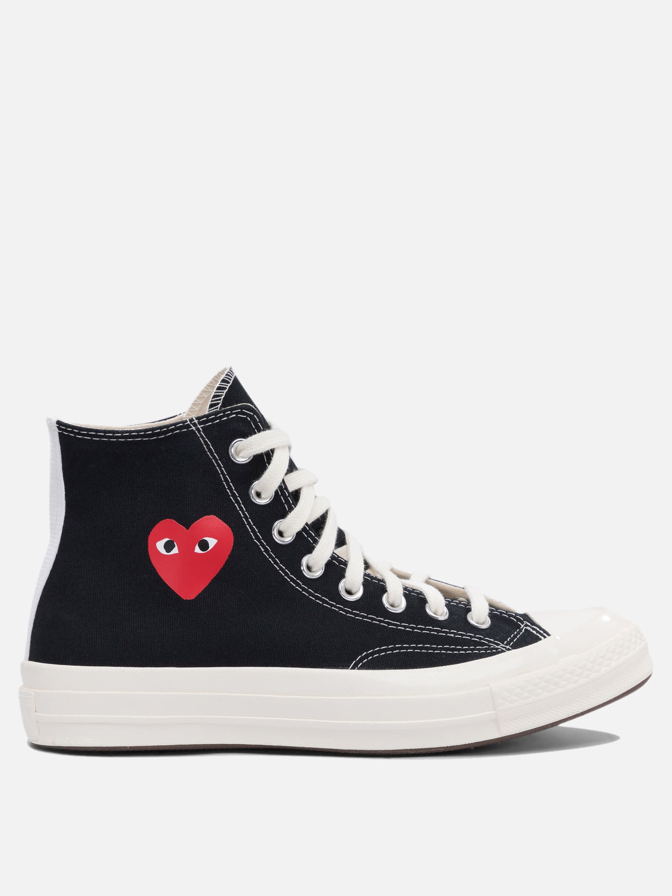 Sneaker alte 100% cotton - 100% rubber  Nero - Comme Des Garçons Play Uomo | PDP | VIETTI Online Store | thumbnail