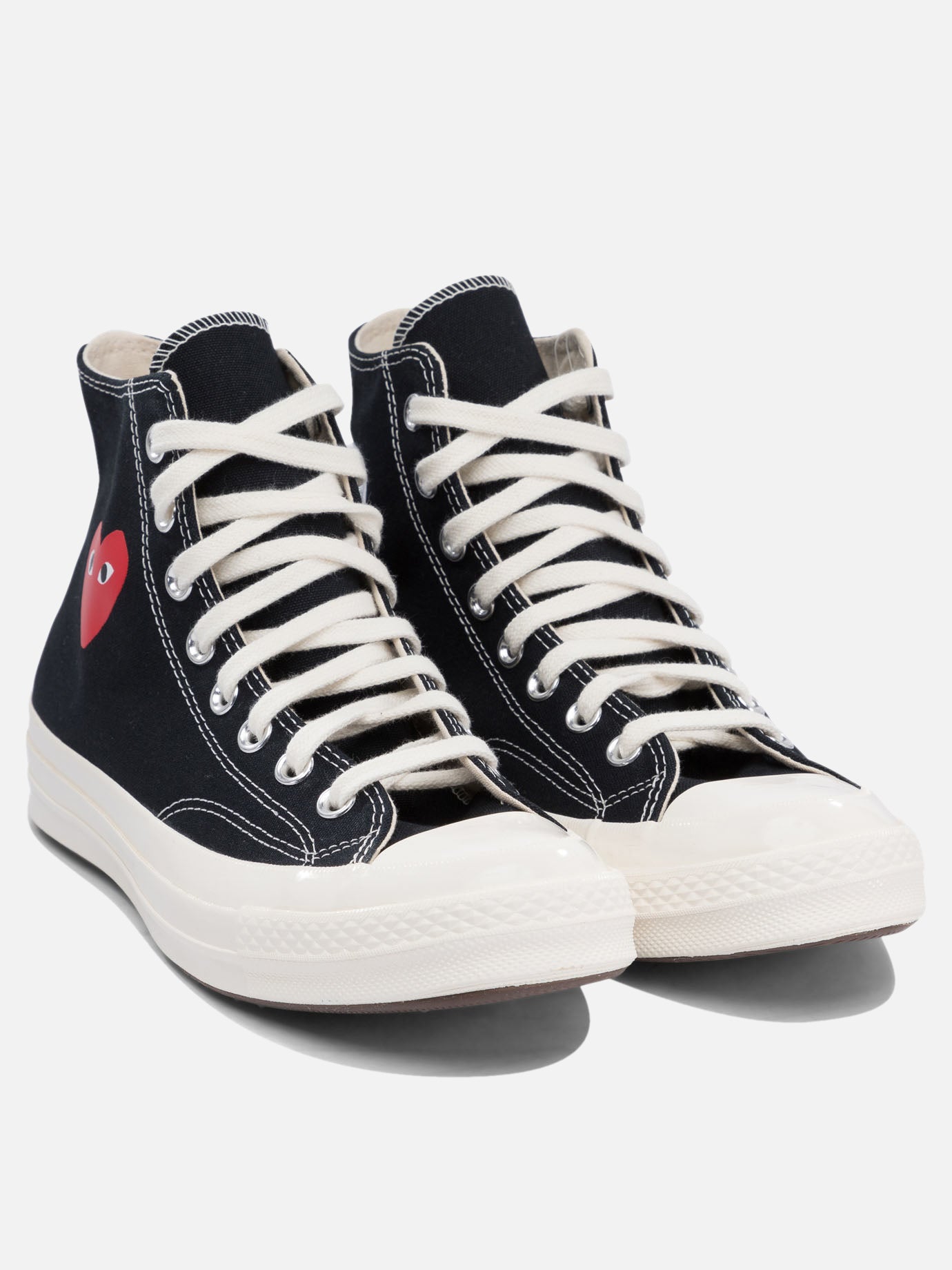 Sneaker alte 100% cotton - 100% rubber  Nero - Comme Des Garçons Play Uomo | PDP | VIETTI Online Store | thumbnail_2