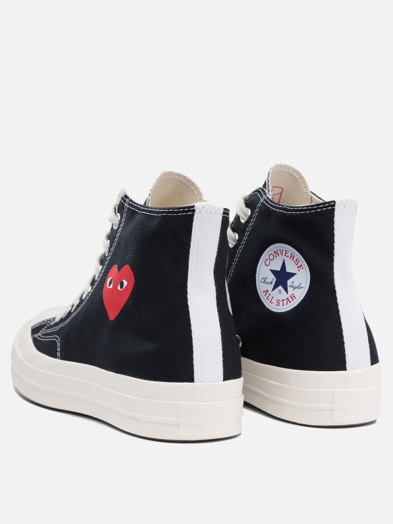 Sneaker alte 100% cotton - 100% rubber  Nero - Comme Des Garçons Play Uomo | PDP | VIETTI Online Store | thumbnail_4