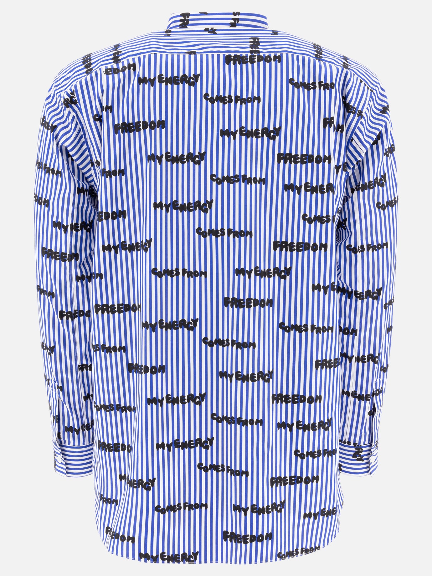 Comme Des Garçons Shirt Printed striped shirt Blue