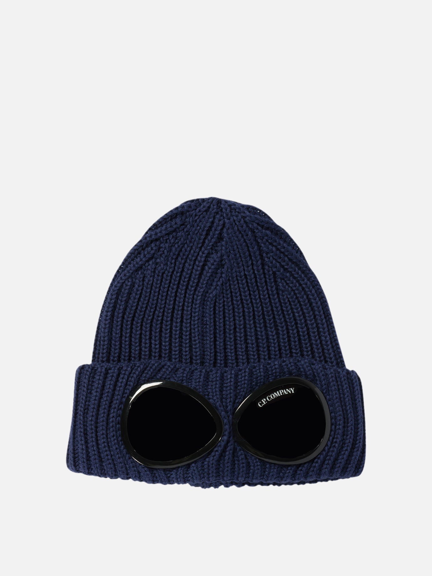 C.P. Company "Goggle" extra fine merino wool beanie Blue