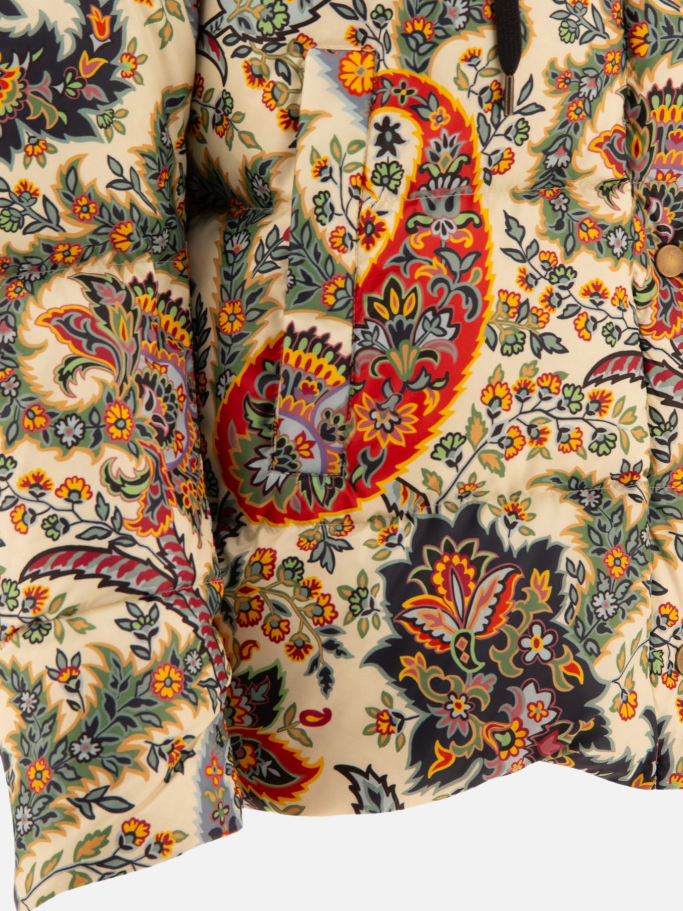 Paisley-print down jacket