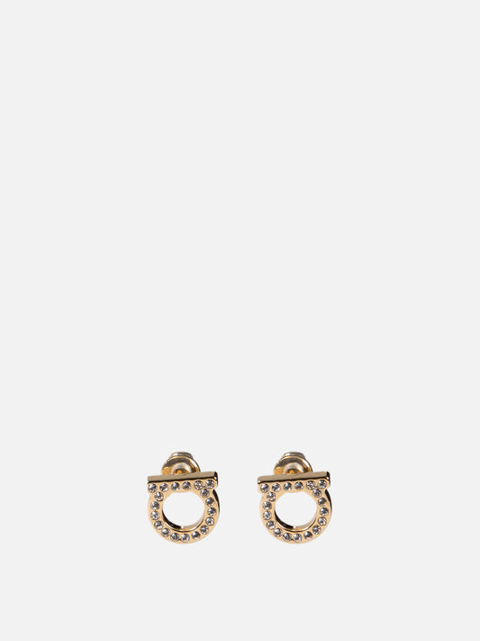 Ferragamo "Gancini Crystals" earrings Gold