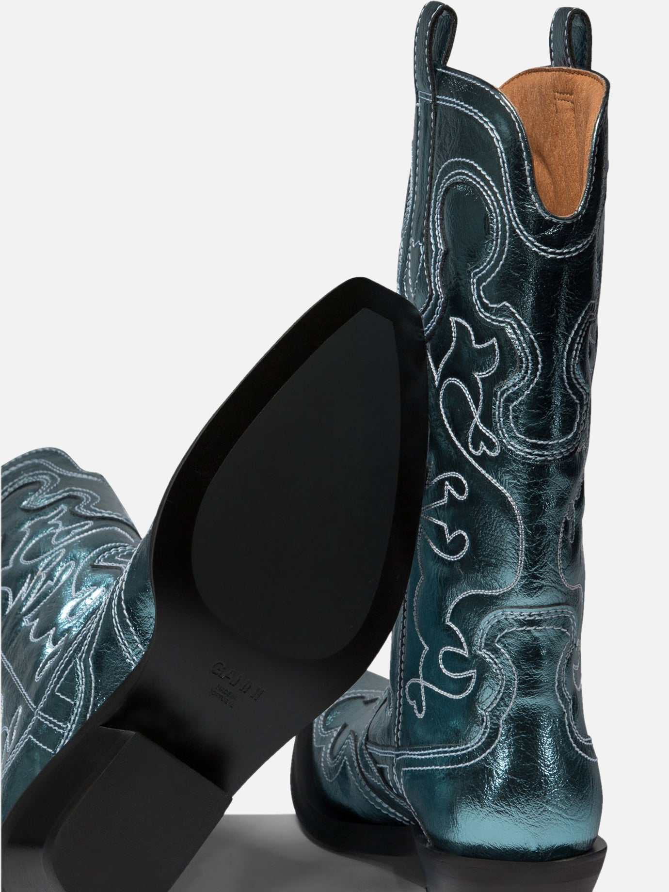 Western-embroidered boots