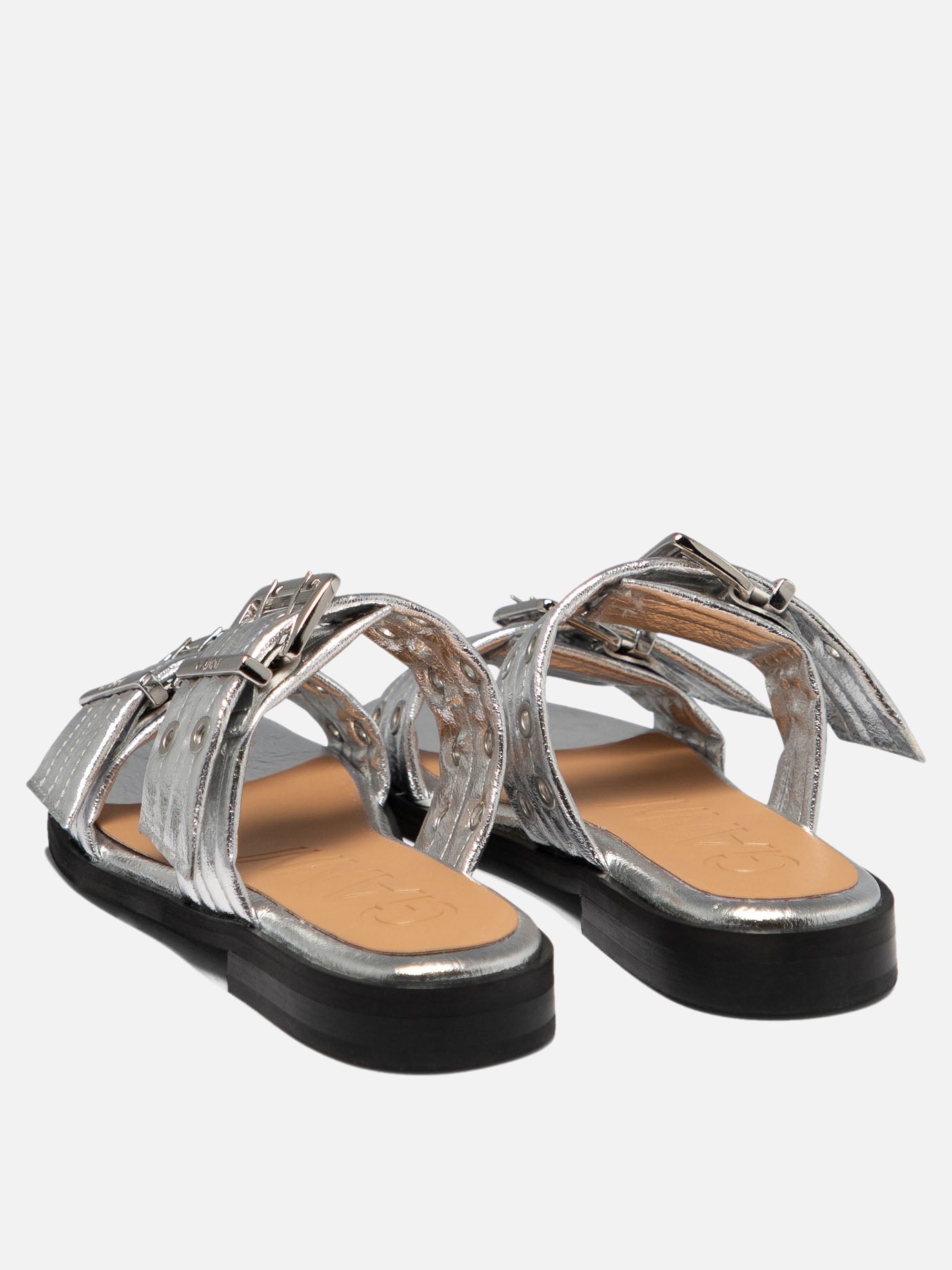 Ganni "Buckle" sandals Silver