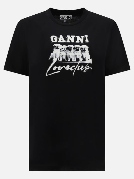 Ganni "Puppy Love" t-shirt Black