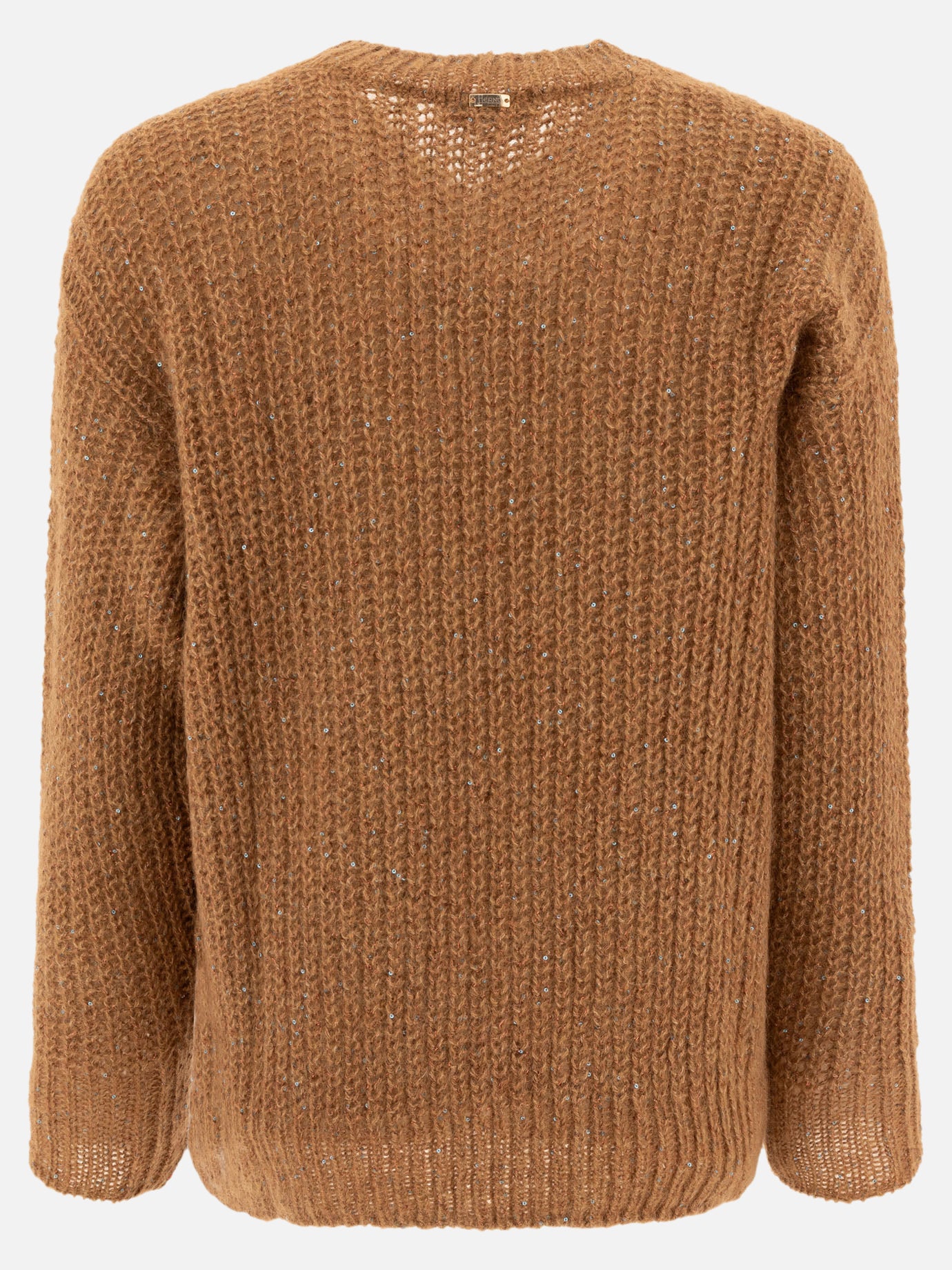 Herno Sweater with sequins Brown