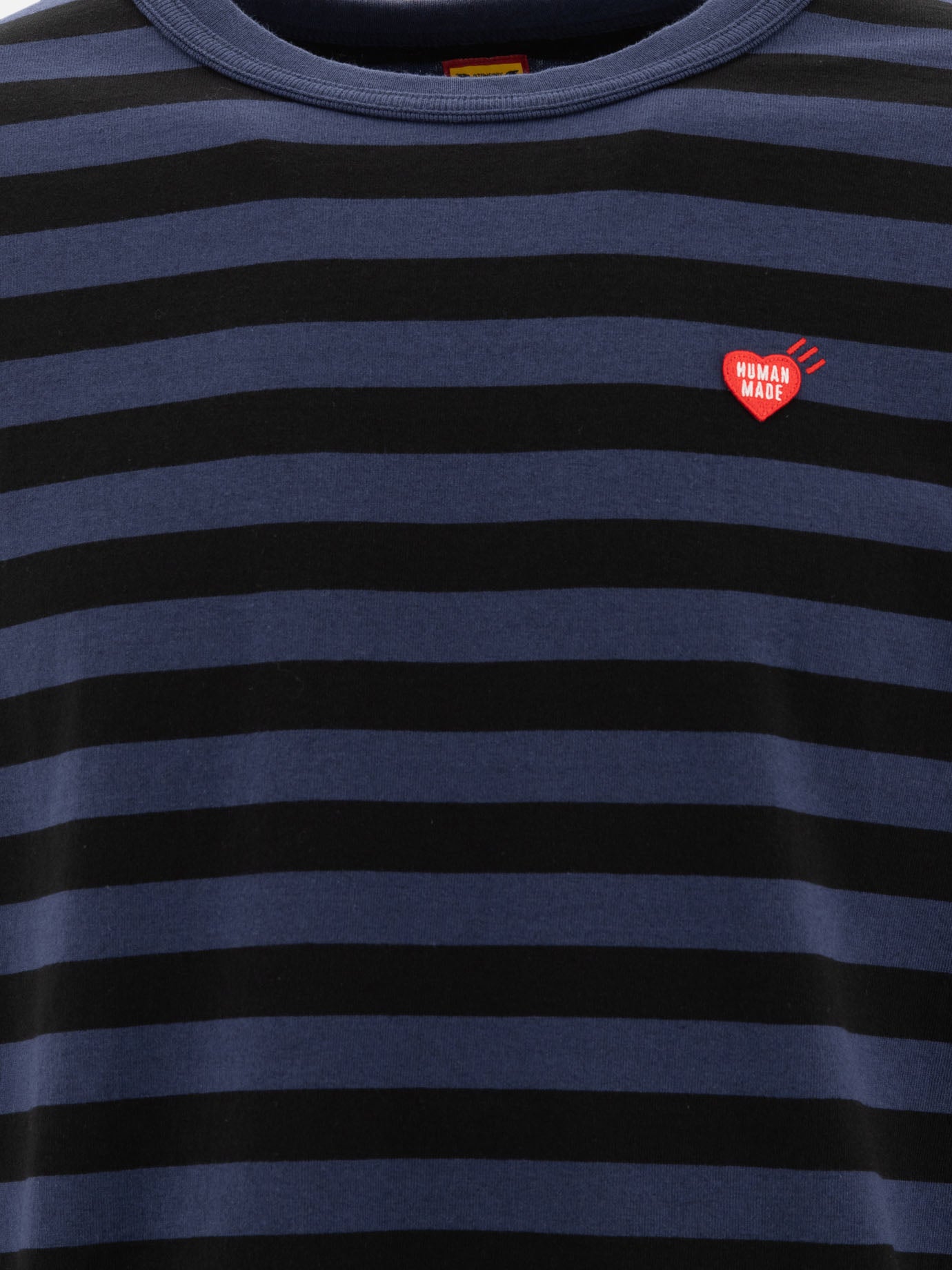 Human Made Striped t-shirt with logo patch Blue