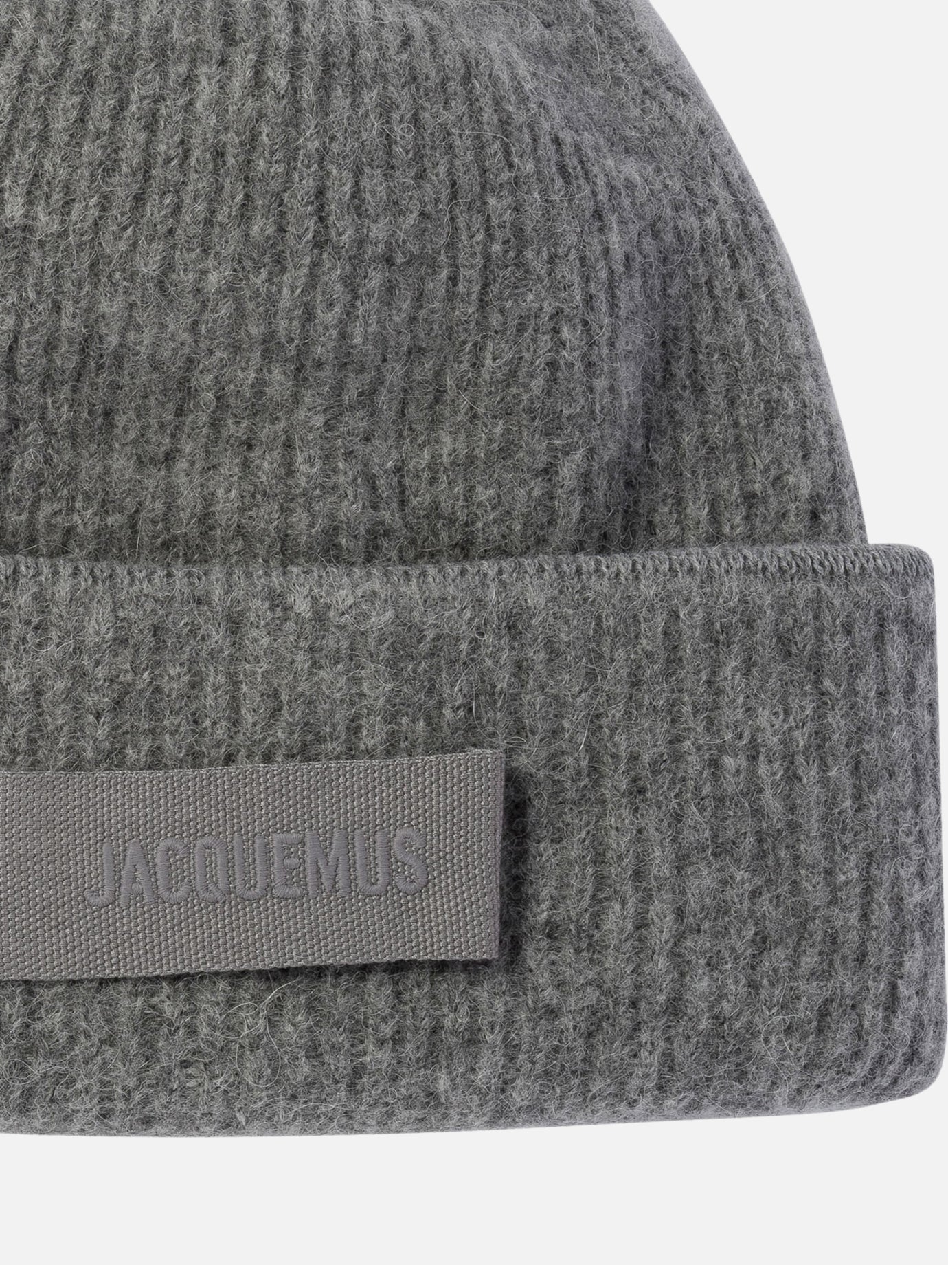 Jacquemus "Le Bonnet Gros Grain" beanie Grey