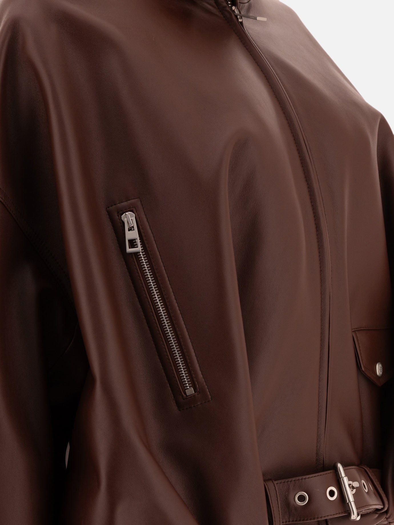 Loewe Balloon jacket in nappa lambskin Brown