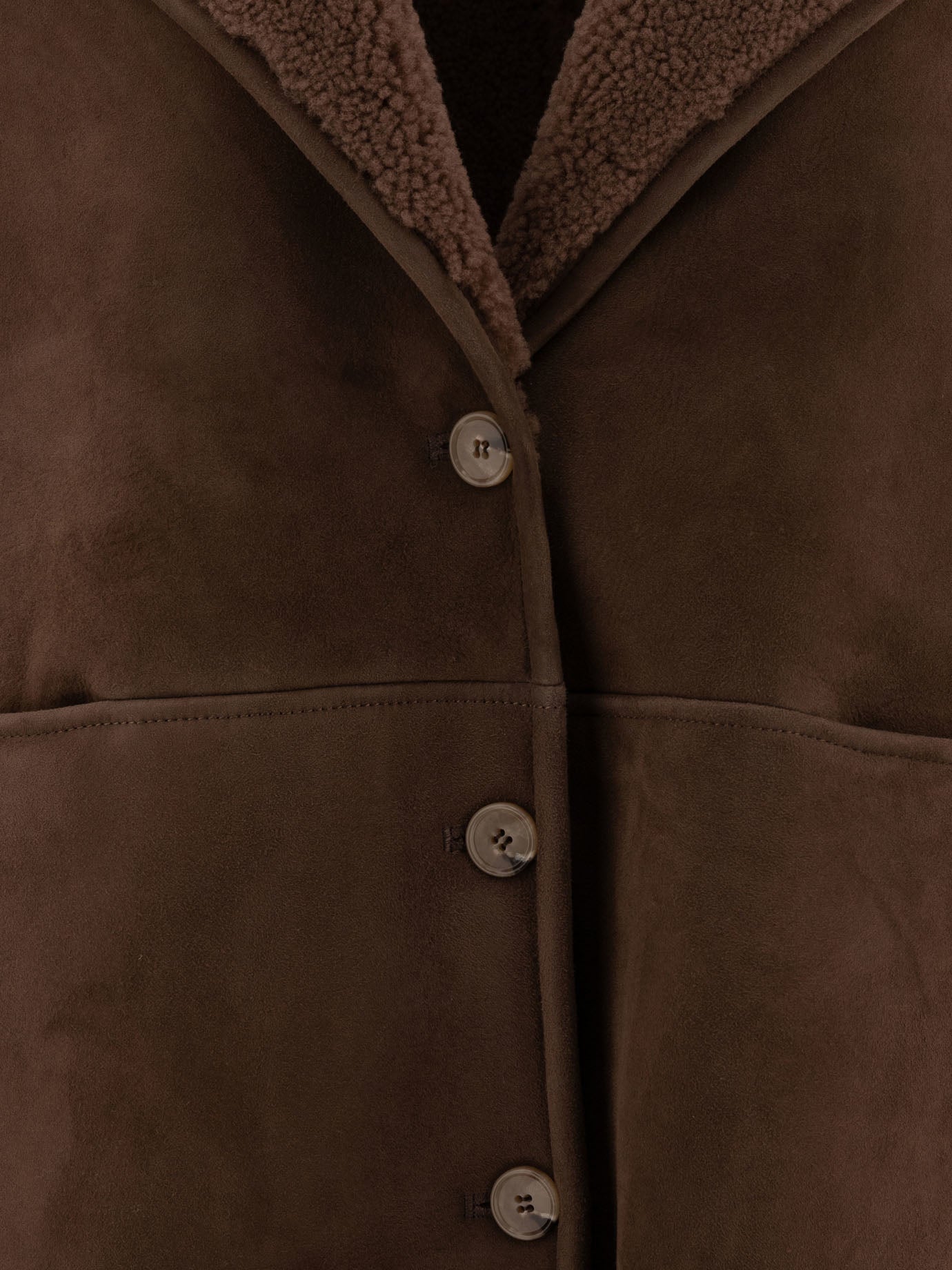 Loulou Studio "Cirebo" shearling jacket Brown