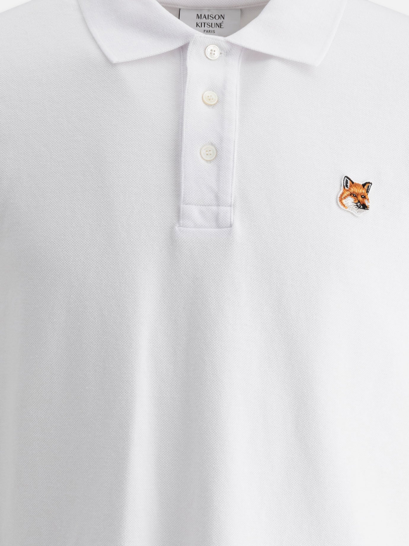 Maison Kitsuné "Fox Head" polo shirt White