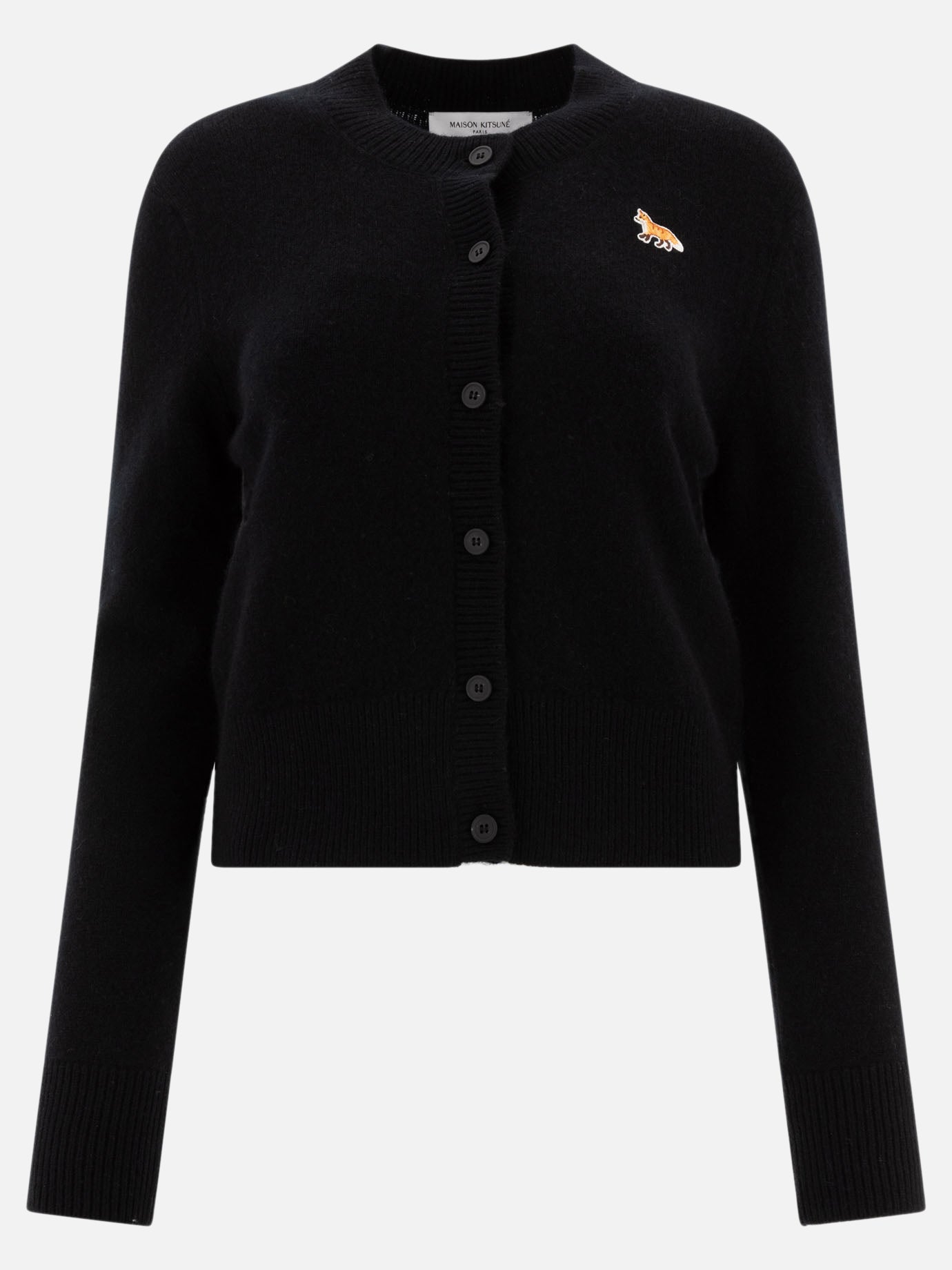 Maison Kitsuné "Baby Fox" cardigan Black