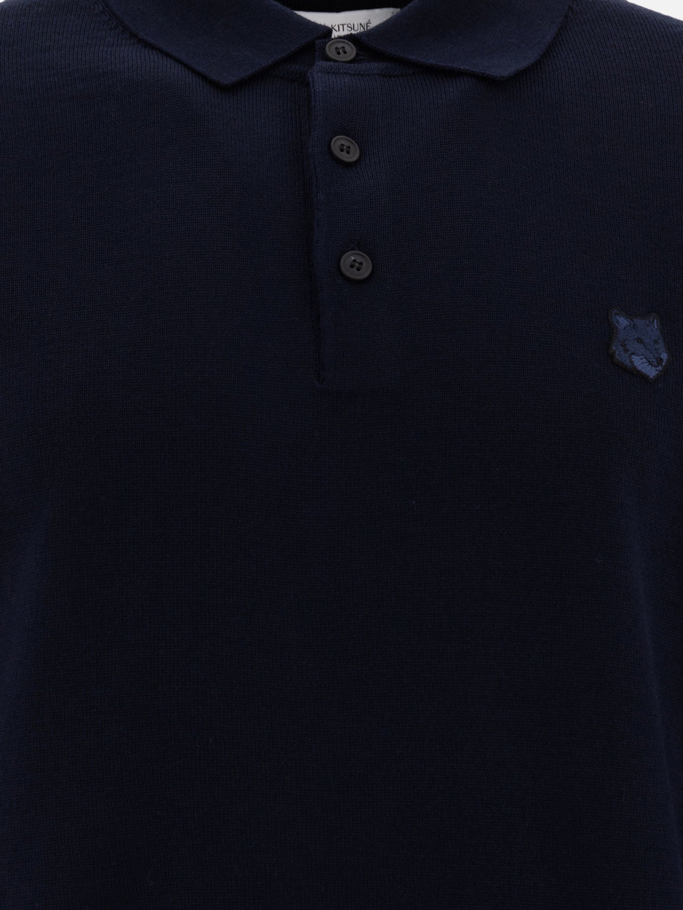 Maison Kitsuné "Bold Fox Head" polo shirt Blue