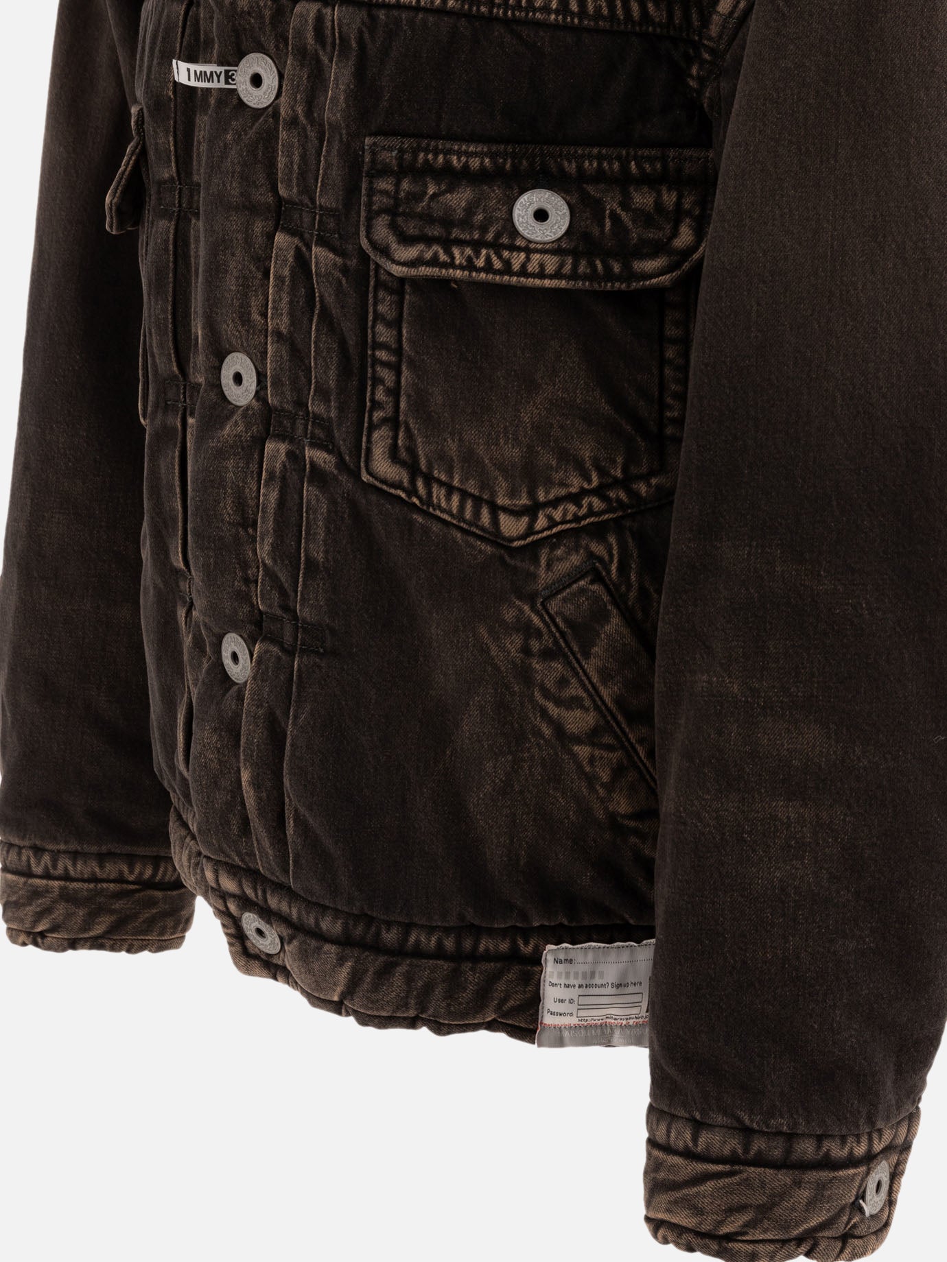 Maison Mihara Yasuhiro Padded denim jacket Black