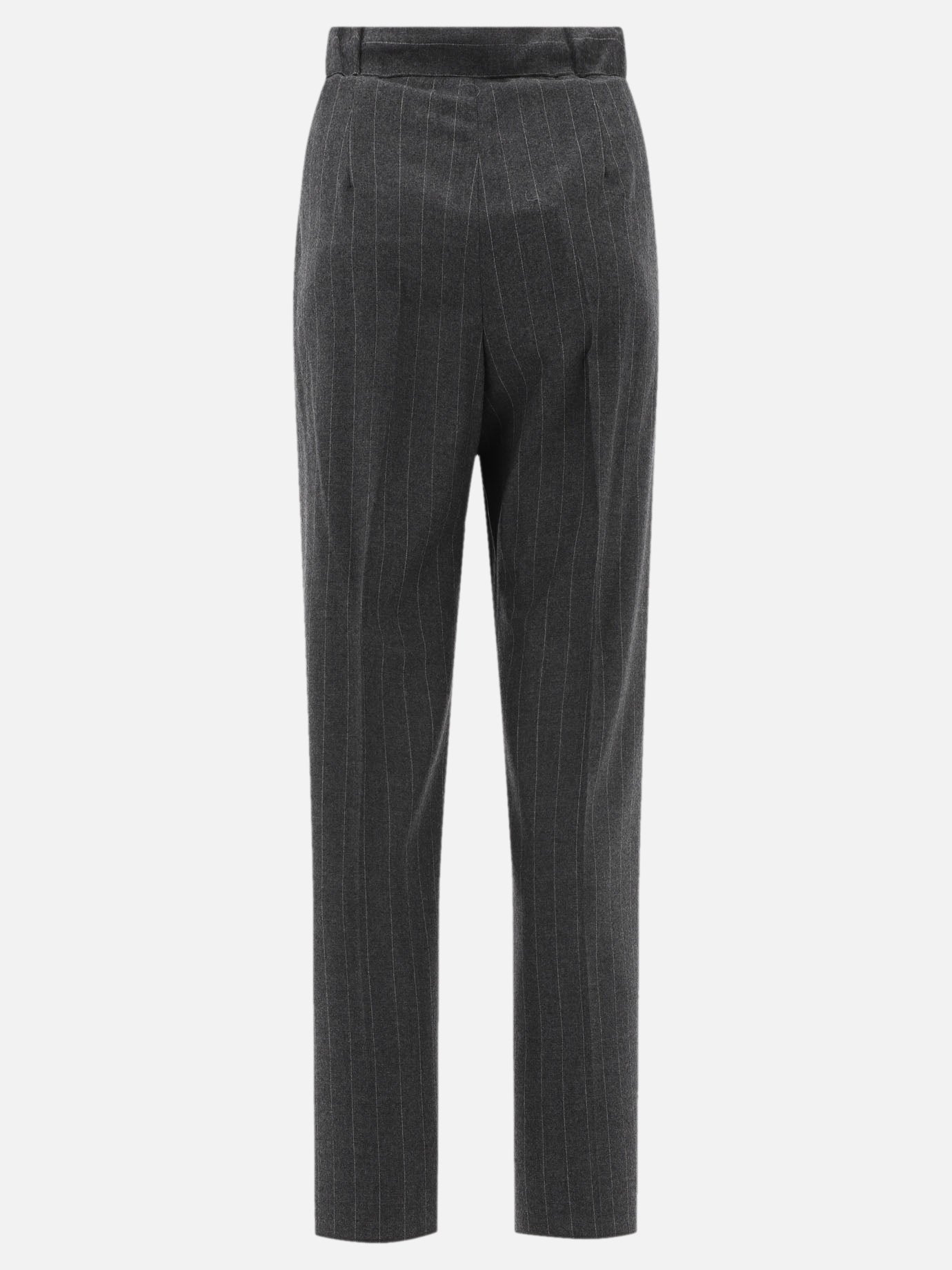 Cashmere pinstriped trousers