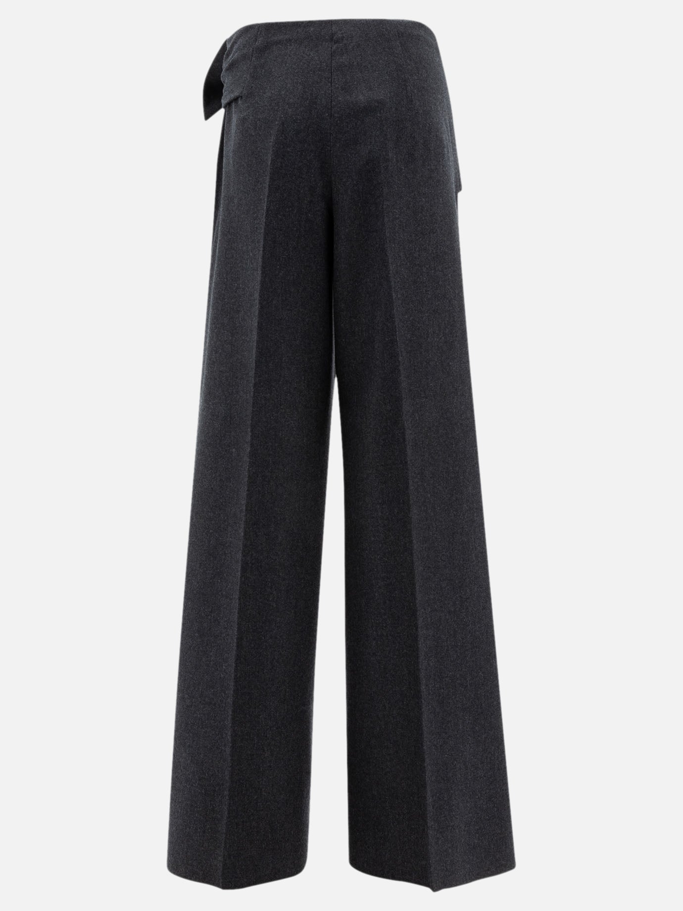 Max Mara Wide-leg wool felt trousers Grey